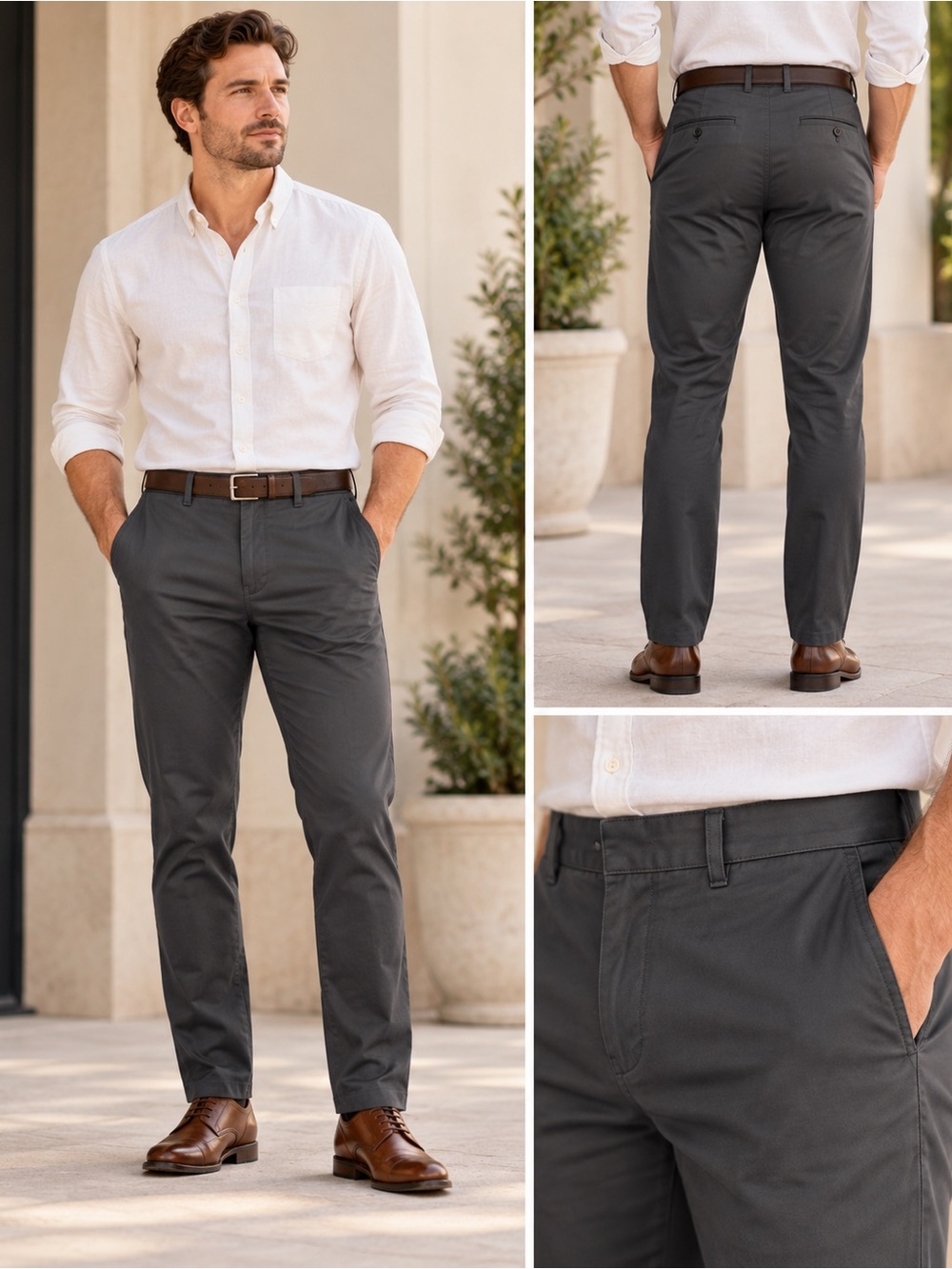 Bonobos Men’s Slim Fit Chino Pants Charcoal Gray 35x32 NWOT
